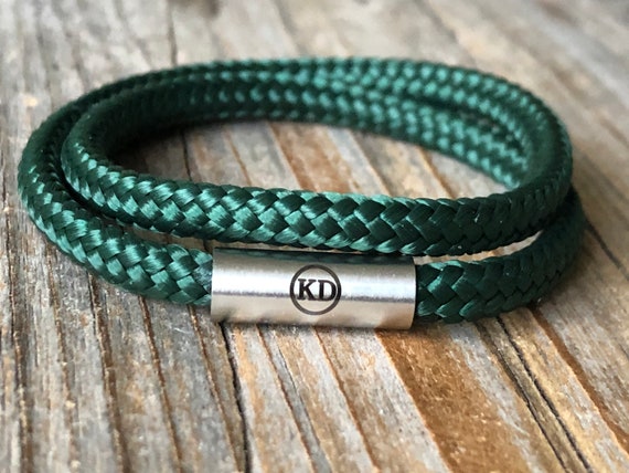 Pulsera paracord blanca y verde