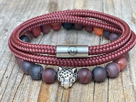 Maroon Layered Cross Bracelet Maroon Layered Cross Bracelet