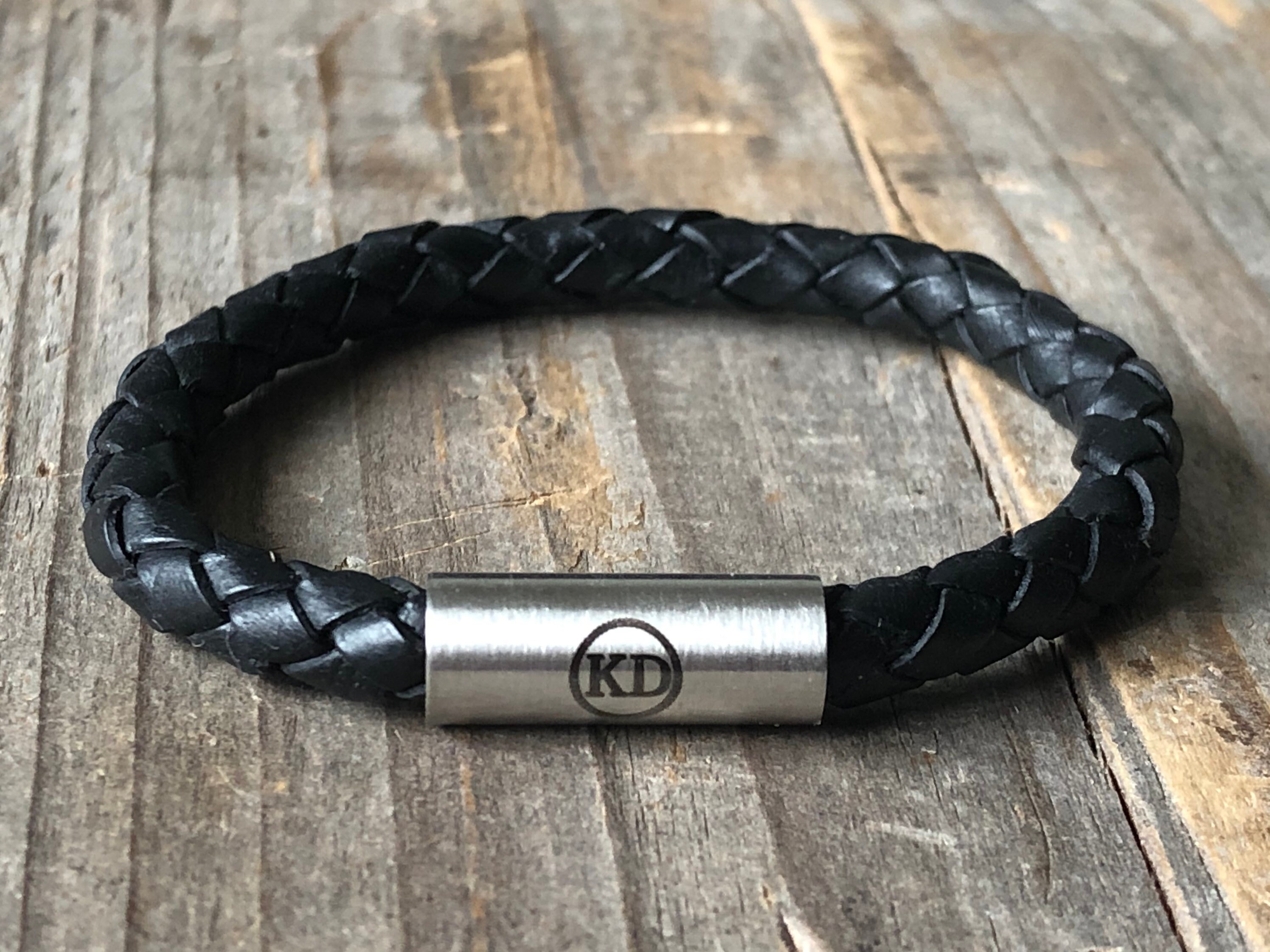 Branded leather bracelet best sale