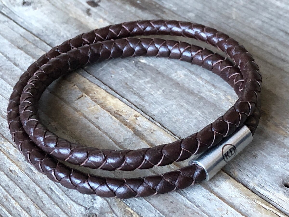 Men leather wrap bracelet women bracelet brown leather | Etsy