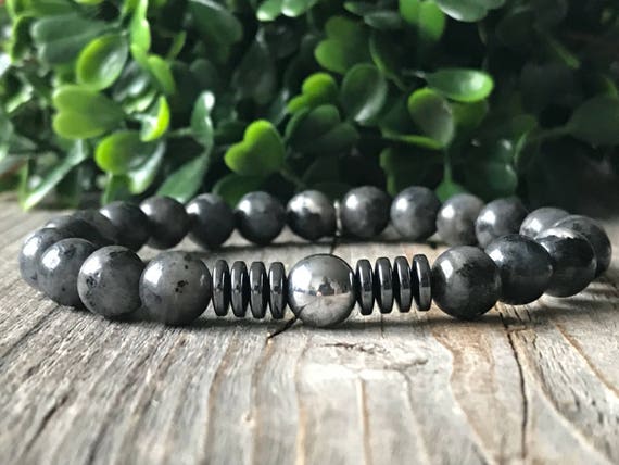 Heren natuursteen armband Surf grijze armband rock kralen | Etsy Heren natuursteen armband groene surf armband rock kralen | Etsy