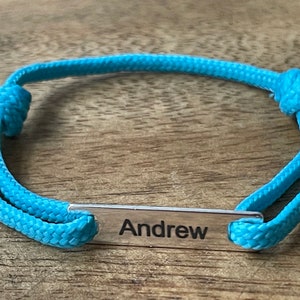 Personalized children's bracelet, paracord bracelet with engraved name, personalized gift, bracelet for children, children's jewelry image 4