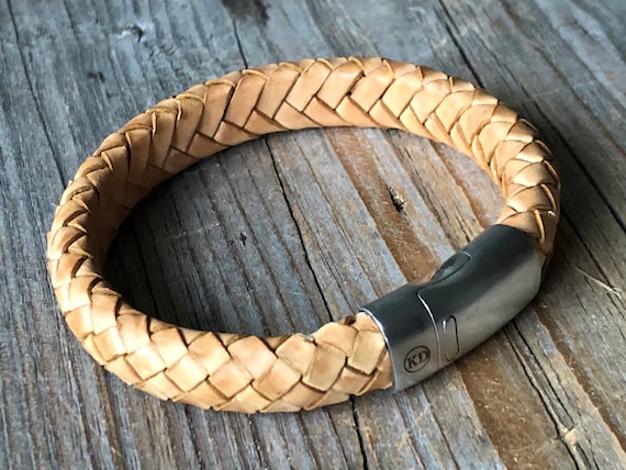 Braided Bracelet Made Of Leather In Black Or Brown – Men's Bracelet With  Clasp Made Of Stainless Steel Leather Bracelet Men Including Extra Link -  Walmart.com