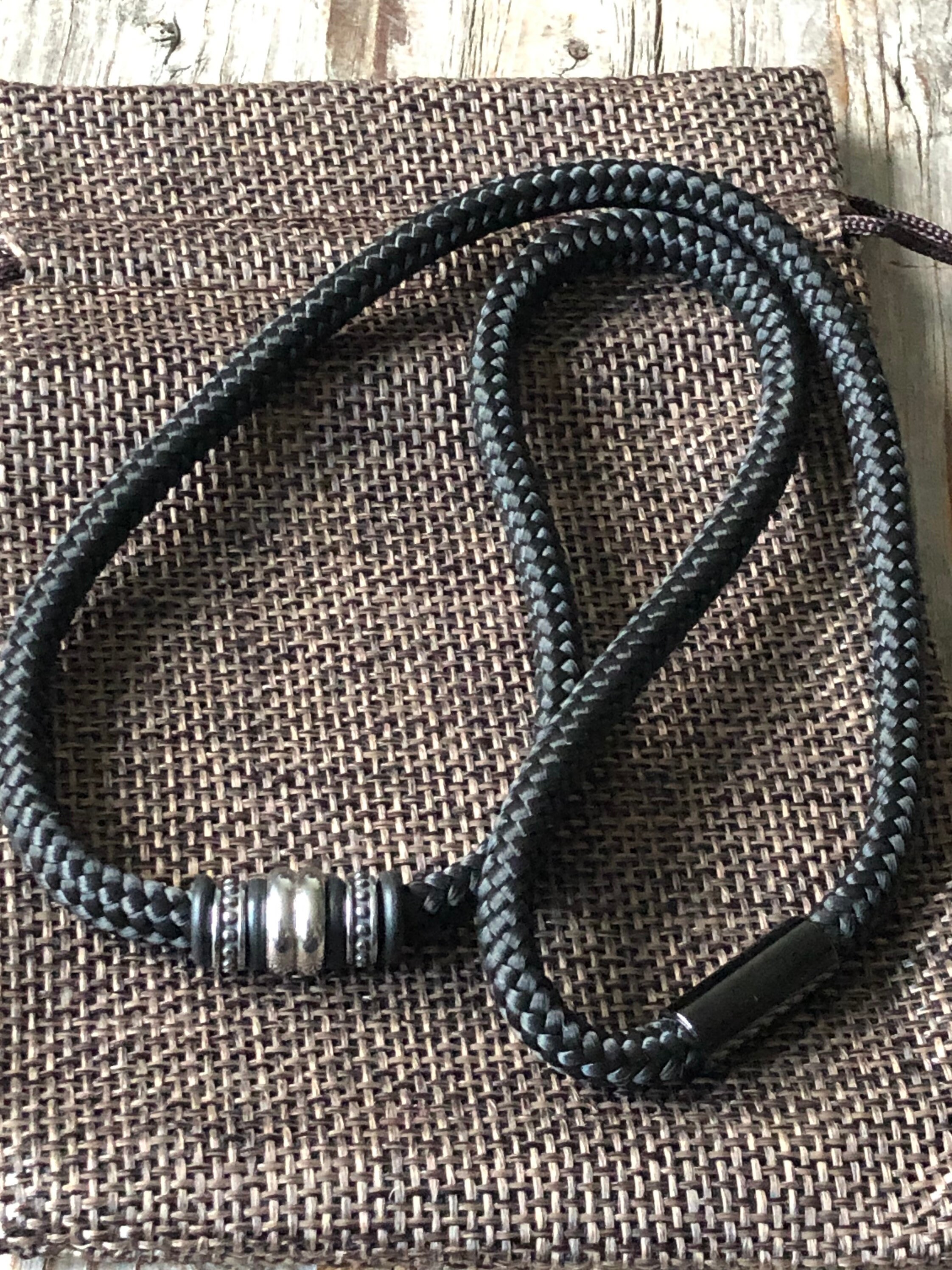 Paracord necklace men necklace black necklace with rings Etsy