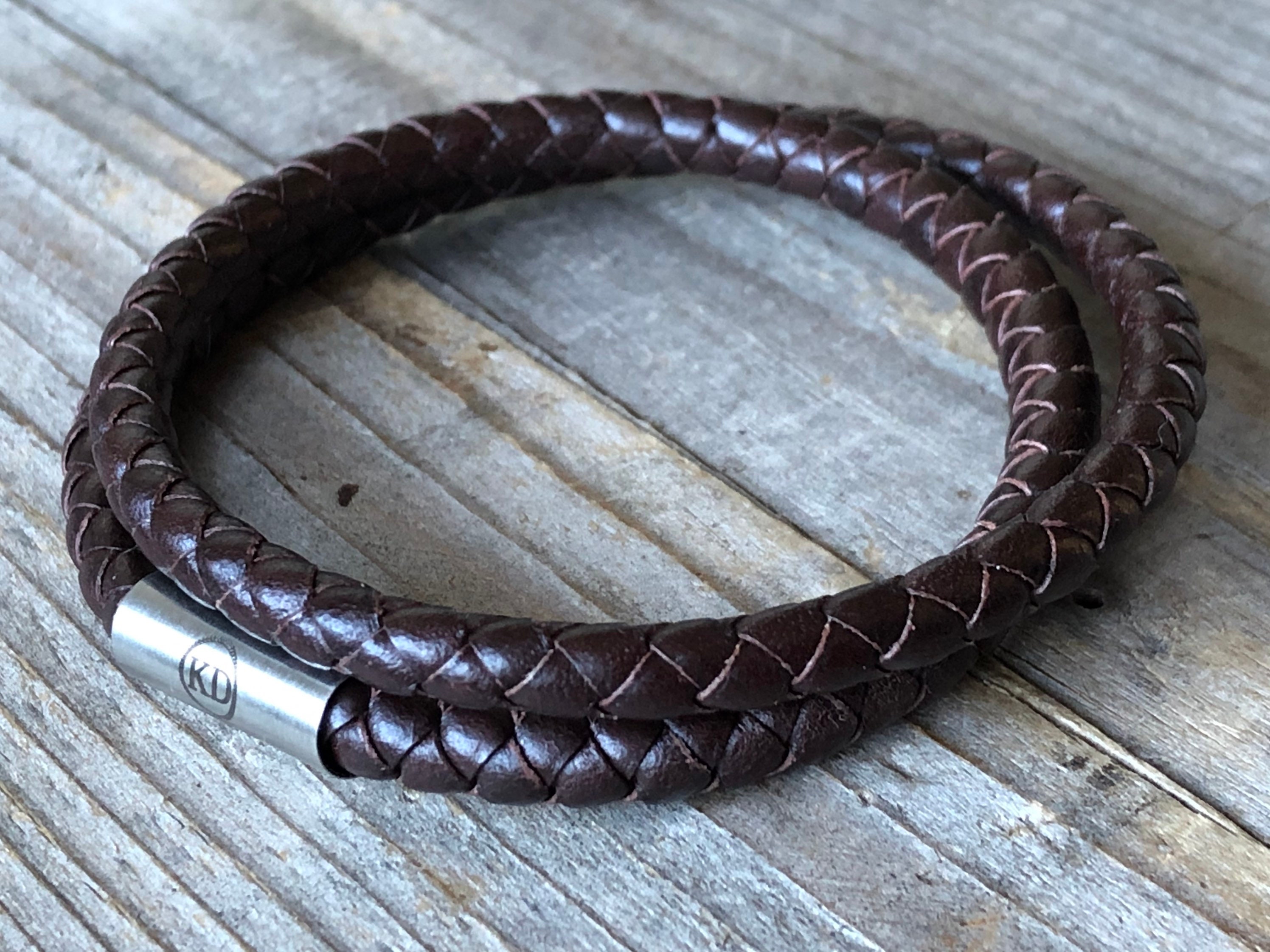 Men leather wrap bracelet women bracelet brown leather | Etsy