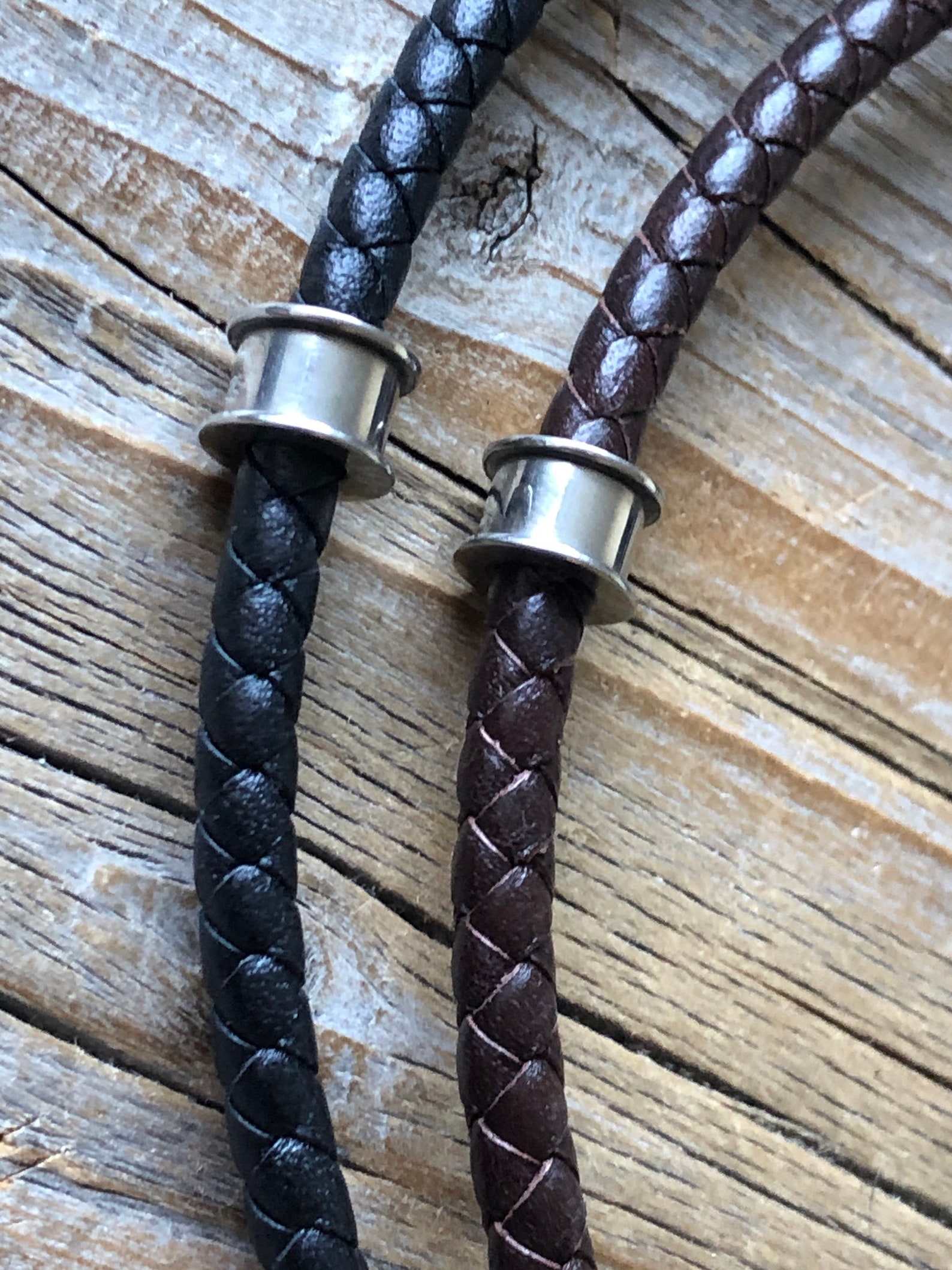 Braided leather necklace men necklace brown necklace men Etsy