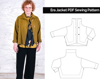 The Sewing Workshop PDF sewing pattern - Era Jacket. Sizes xs, s, m, l, xl, xxl. Sewing patterns for women. Download.