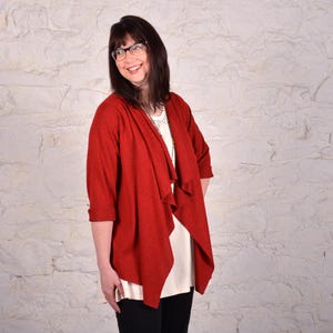 eShrug Sewing Pattern – Cascading Knit Shrug, Sizes S-L (PDF Download)