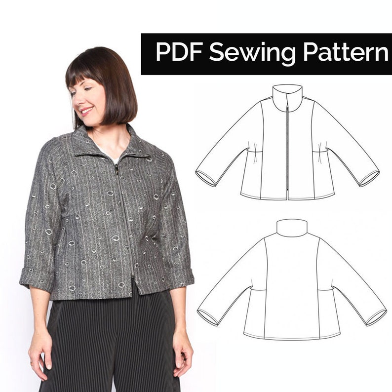 The Sewing Workshop PDF Sewing Pattern the Quincy Top. Sizes 1X, 2X, 3X ...
