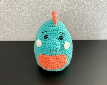 Squishy Dinosaur with Pocket | CROCHET PATTERN ONLY | dinosaur pattern, crochet pattern, dinosaur tutorial, squishy dinosaur, dinosaur pdf,