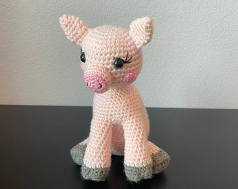 Amigurumi Pig | CROCHET PATTERN ONLY | sitting pig, pig pattern, pig tutorial, crochet pattern, amigurumi pig pattern, pdf, digital download