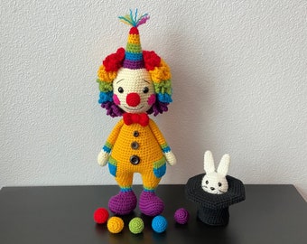 Amigurumi Clown, Rabbit, Top Hat, Juggling Balls | CROCHET PATTERNS ONLY | Crochet Pattern Pack, circus, tutorial, crochet pattern, pdf