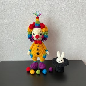Amigurumi Clown, Rabbit, Top Hat, Juggling Balls | CROCHET PATTERNS ONLY | Crochet Pattern Pack, circus, tutorial, crochet pattern, pdf