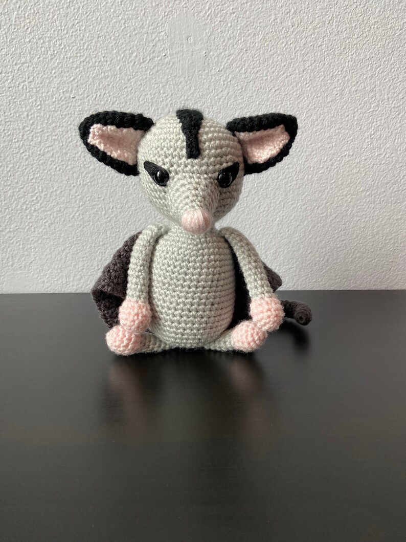 Amigurumi Sugar Glider CROCHET PATTERN ONLY Sugar Glider Pattern, amigurumi sugar glider, crochet sugar glider, sugar glider tutorial image 8