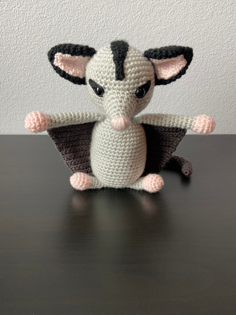 Amigurumi Sugar Glider CROCHET PATTERN ONLY Sugar Glider Pattern, amigurumi sugar glider, crochet sugar glider, sugar glider tutorial image 6