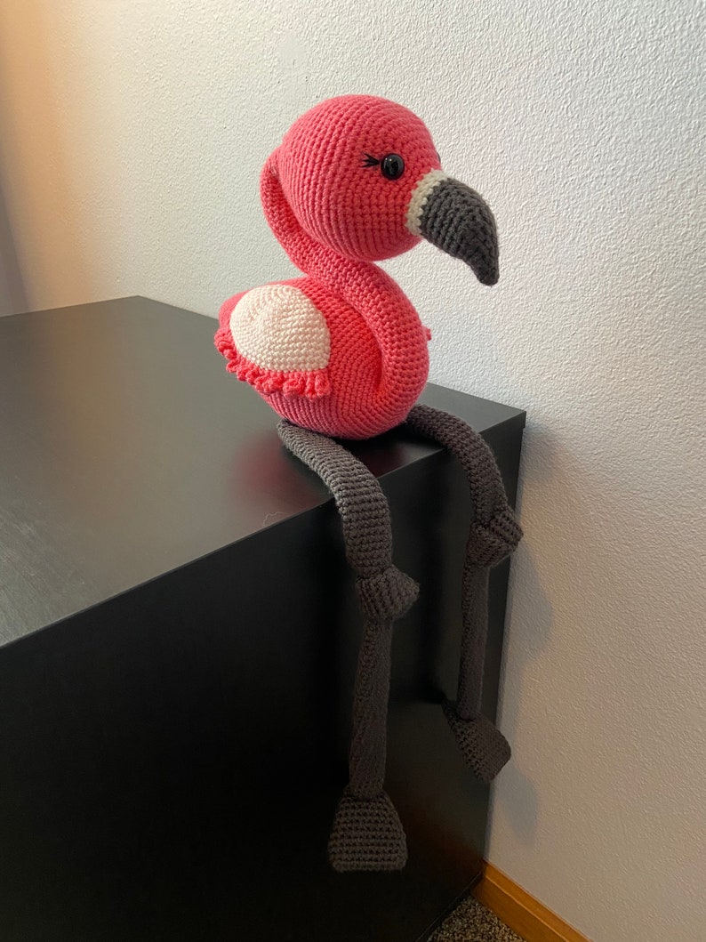 Amigurumi Flamingos Mama and Me Flamingos CROCHET PATTERN ONLY image 3