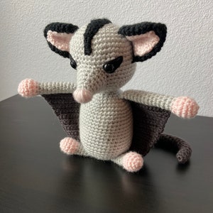 Amigurumi Sugar Glider CROCHET PATTERN ONLY Sugar Glider Pattern, amigurumi sugar glider, crochet sugar glider, sugar glider tutorial image 5