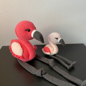 Amigurumi Flamingos Mama and Me Flamingos CROCHET PATTERN ONLY image 2