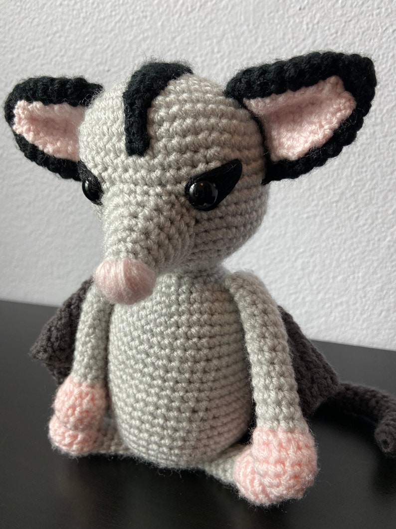 Amigurumi Sugar Glider CROCHET PATTERN ONLY Sugar Glider Pattern, amigurumi sugar glider, crochet sugar glider, sugar glider tutorial image 7