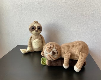 Amigurumi Sleepy Sloth & Sloth Pattern | Two Patterns | CROCHET PATTERNS ONLY | sloth, sleepy sloth, tutorial, pattern, crochet sloth