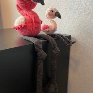 Amigurumi Flamingos Mama and Me Flamingos CROCHET PATTERN ONLY image 7