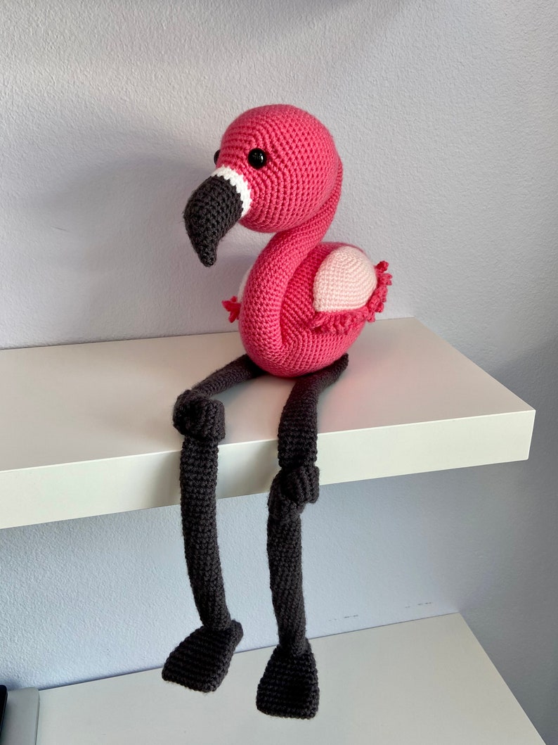 Amigurumi Flamingos Mama and Me Flamingos CROCHET PATTERN ONLY image 10