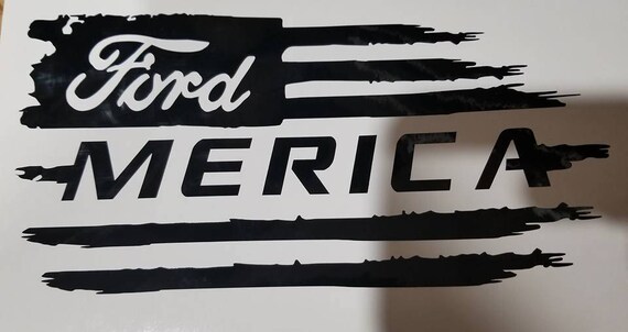 Ford Merica Flag Etsy