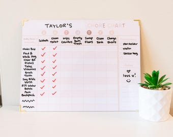 Kids Dry Erase Chore Chart: Customizable Daily Task Organizer for Children
