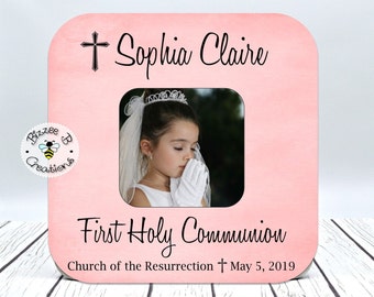 First Holy Communion Picture Frame, Gift for First Communion, Communion Gift for Girl, Child's First Communion, Communion Present