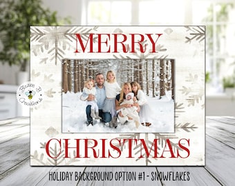 8x10 Merry Christmas Picture Frame, Family Christmas Frame, Christmas Memory Picture Frame, Christmas Gift, Christmas Picture Display Frame