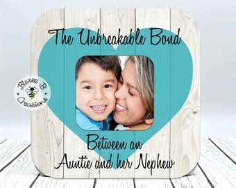 Custom Picture Frame Gift, Aunt & Nephew Picture Frame, The Unbreakable Bond, Gift For Nephew, Gift For Aunt, Auntie Nephew Gift