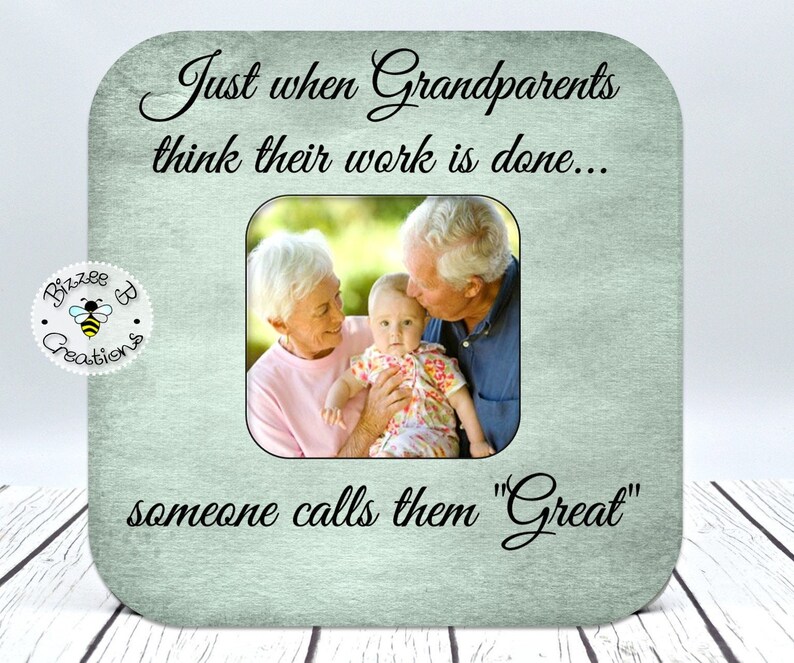 Great Grandparents Gift Custom Picture Frame Gift Just When - Etsy