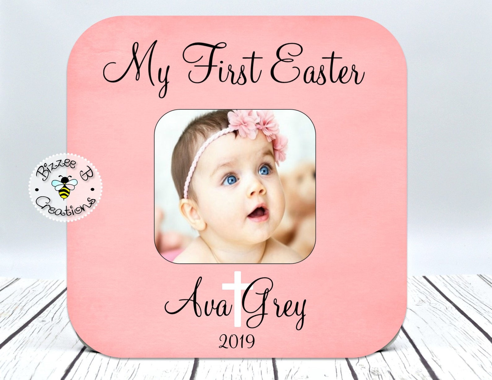 Baby's First Easter Baby Girl Easter Frame Custom Easter Etsy