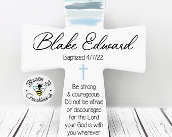 Baptism Gift Boy, Christening Gift Godson, Personalized Baptism Cross Gift, Godson Gift for Baptism, Dedication Gift, Unique Godchild Gift