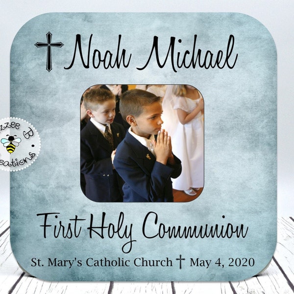 First Communion Picture Frame, First Holy Communion, Gift for First Communion, Communion Gift for Boy, Child's First Communion