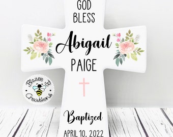 Personalized Baptism Gift, Baptism Cross, Dedication Gift, First Communion Gift, Confirmation Gift, Wall Cross, First Holy Communion Gift