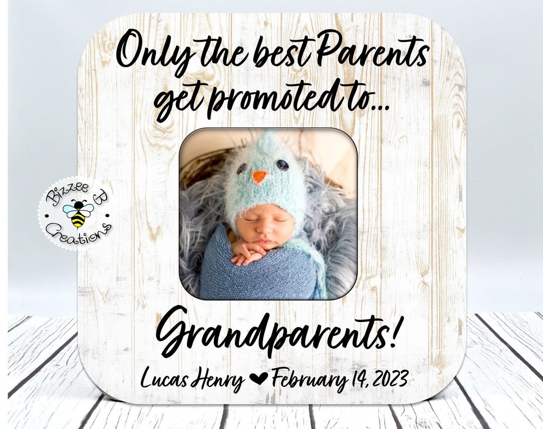 Gift for New Grandparents, New Baby Birth Announcement, Gift for