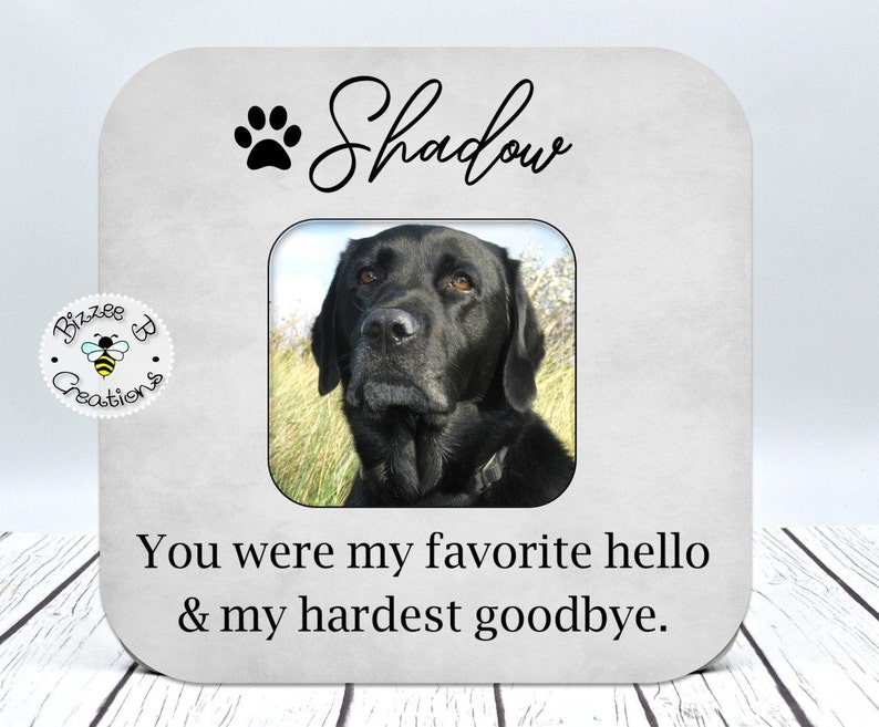 Dog Memory Picture Frame Pet Loss Keepsake Loss of Pet