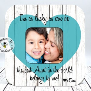 Gift For Aunt, Aunt & Nephew Picture Frame, I'm As Lucky As Can Be, Auntie Gift, Favorite Aunt Gift, Aunt and Nephew Gift