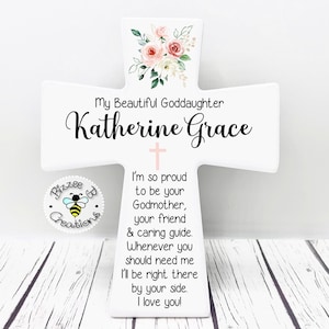 Goddaughter Gifts from Godmother, Goddaughter Cross, Goddaughter Baptism Gift, Goddaughter Birthday Gift, Goddaughter Wedding Gift, Godchild