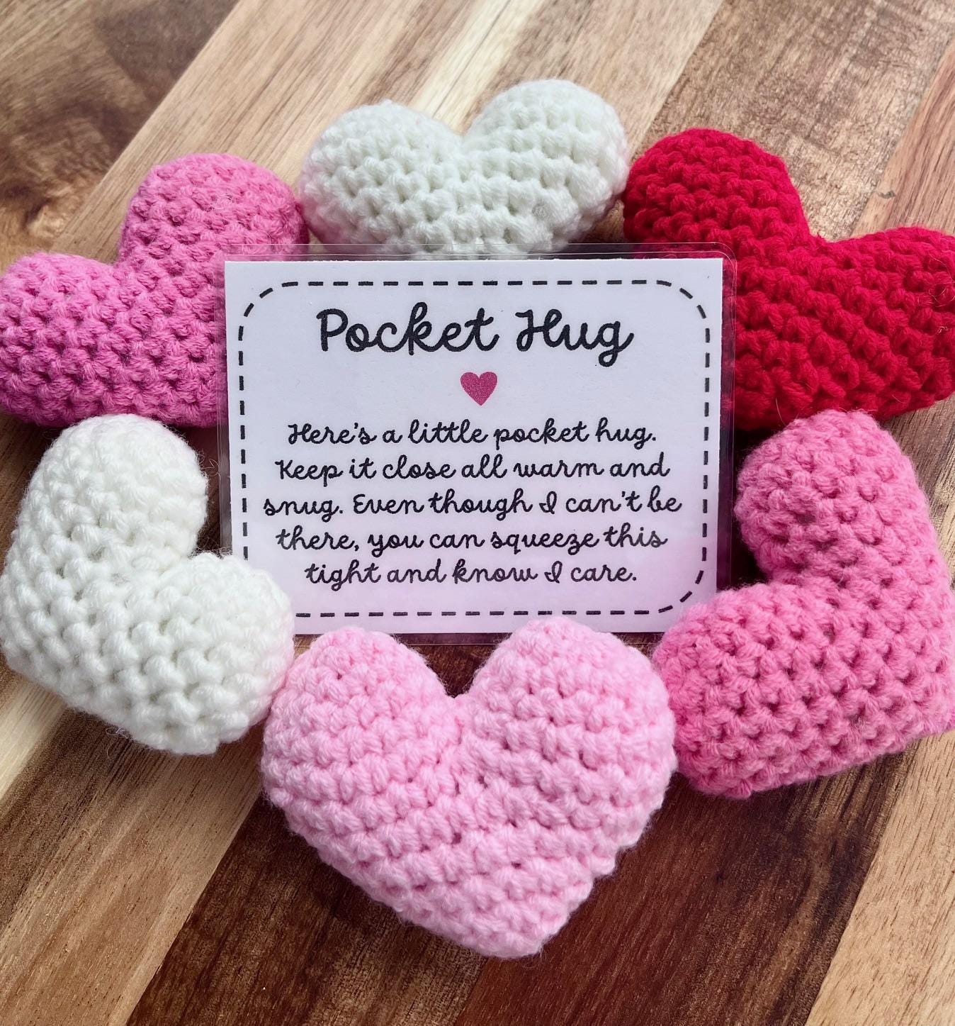 Pocket Hug Squeeze Heart, Token of Love, Missing You Gift, Thinking of You, Anxiety Gift, Get Well Soon, Healing Thoughts, Valentine Gift