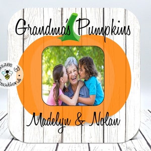 Halloween Picture Frame, Halloween Gift Grandma, Grandma's Pumpkins, Halloween Decor, Gift for Grandma, Grandchildren Frame