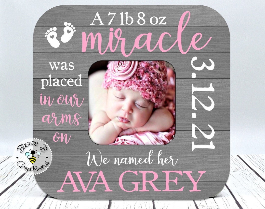 Birth Stats Announcement Gift Baby Girl Birth Stats Nursery - Etsy