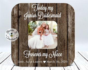 Junior Bridesmaid Gift, Today My Junior Bridesmaid, Wedding Thank You, Gift for Niece, Aunt and Niece gift, Junior Bridesmaid Memory Frame