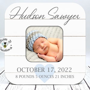Personalized Baby Birth Frame, Newborn Gifts, Gifts for Baby, Baby Boy Frame, Baby Gifts, Birth Stats Frame, Baby Birth Gift, Baby Boy Gift