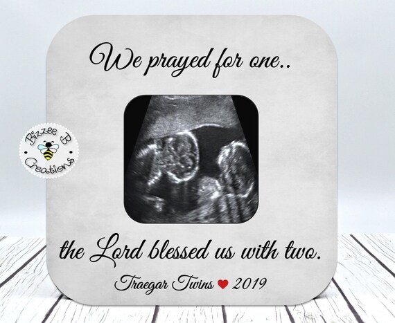 Twins Birth Reveal Frame Announcement
