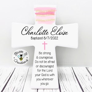 Girl Baptism Gift, Personalized Keepsake Cross, Christian Cross Religious, Christening Gift, Goddaughter Baptism, Godchild Gift, Dedication