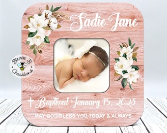 Baptism Gift for Goddaughter, Personalized Picture Frame for Girl, Baptized Godchild, Goddaughter Baptism, Godparent Gift for Godchild