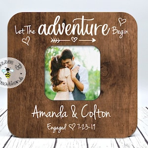 Engagement Picture Frame, Engagement Gift for Couple, Bride To Be, Gift for Fiance, Fiance Gift, Engagement Party Gift, Engagement Frame