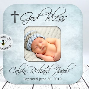 Personalized Baby Baptism Gift for Boy, Christening, Dedication, Newborn Baby Gift, Godson, Newborn Baby Boy, Baptism Picture Frame